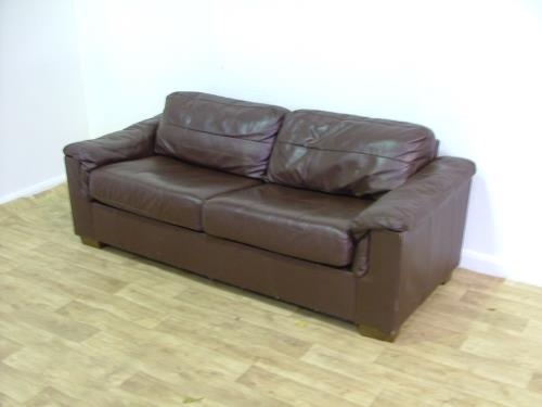 Leather Two Seater Sofa Bed