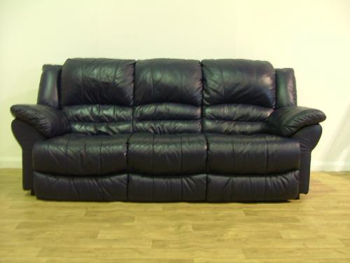 Three Seat Leather Look Sofa