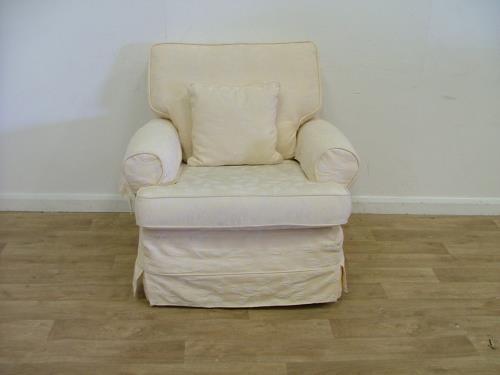 Cream Fabric Armchair 