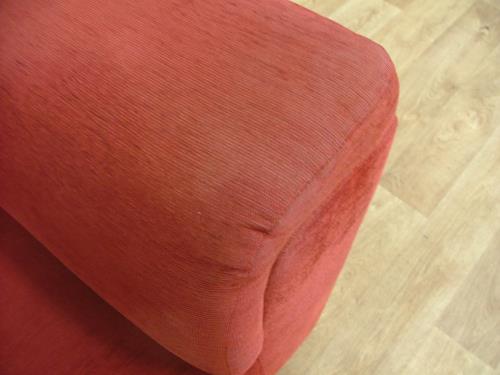  Red Fabric Two Seat Sofa
