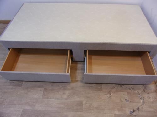 Single Divan Bed Base with Drawers