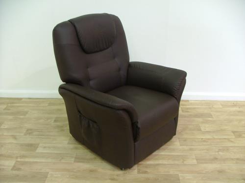 Leather Look Reclining Armchair