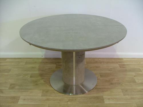 Grey Round Extending Table