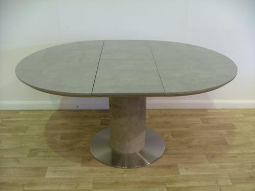 Grey Round Extending Table