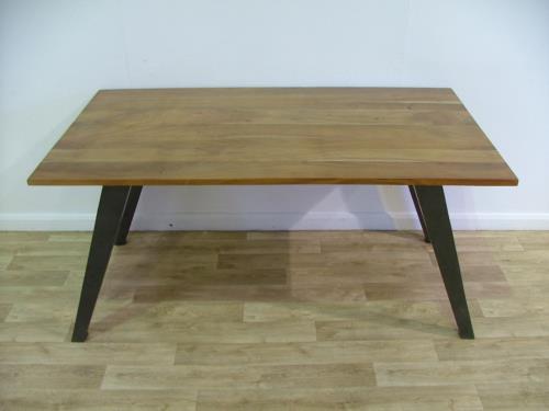 Wooden Topped Dining Table
