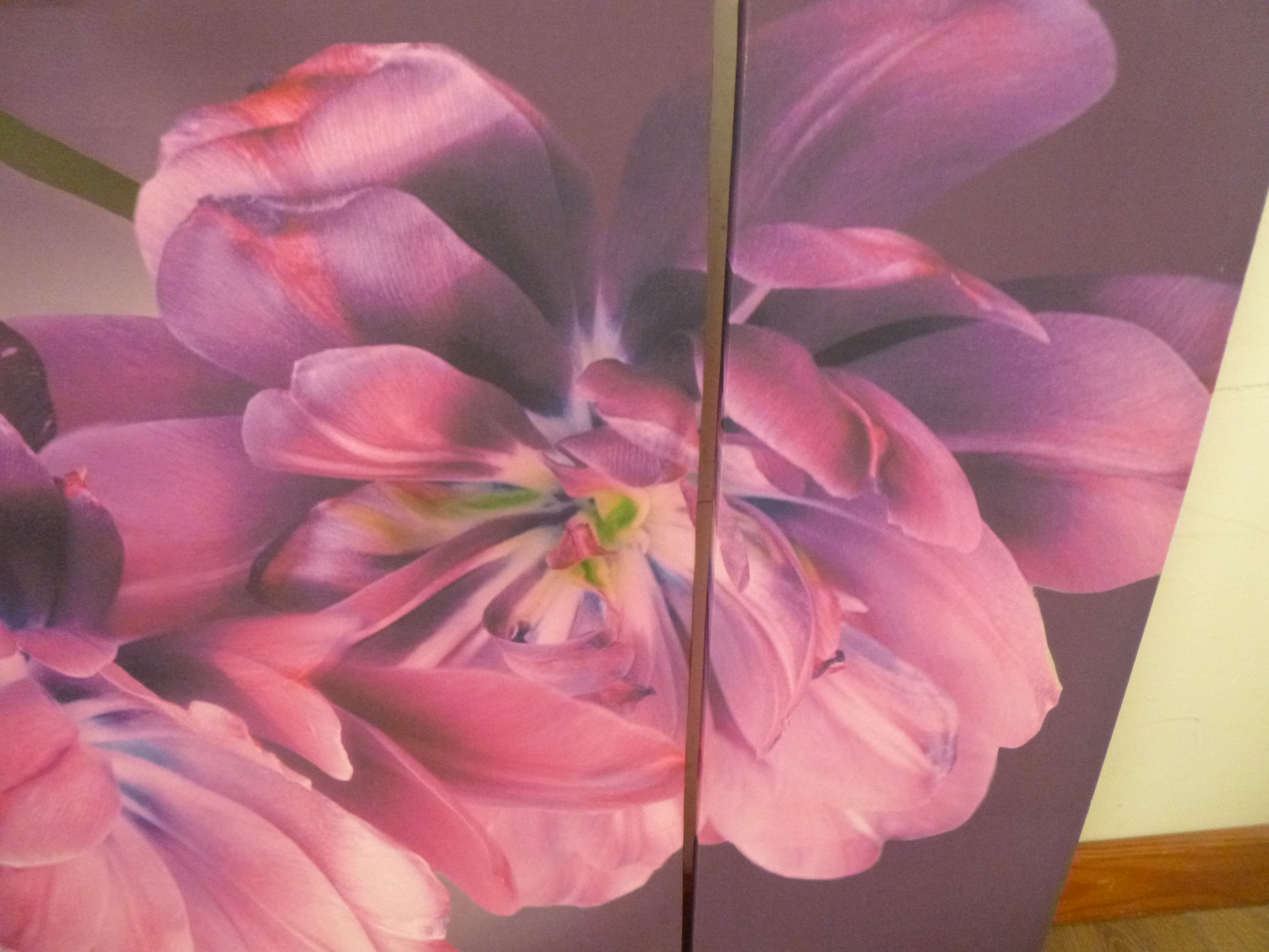 3 Part Canvas Print "Purple Flower"