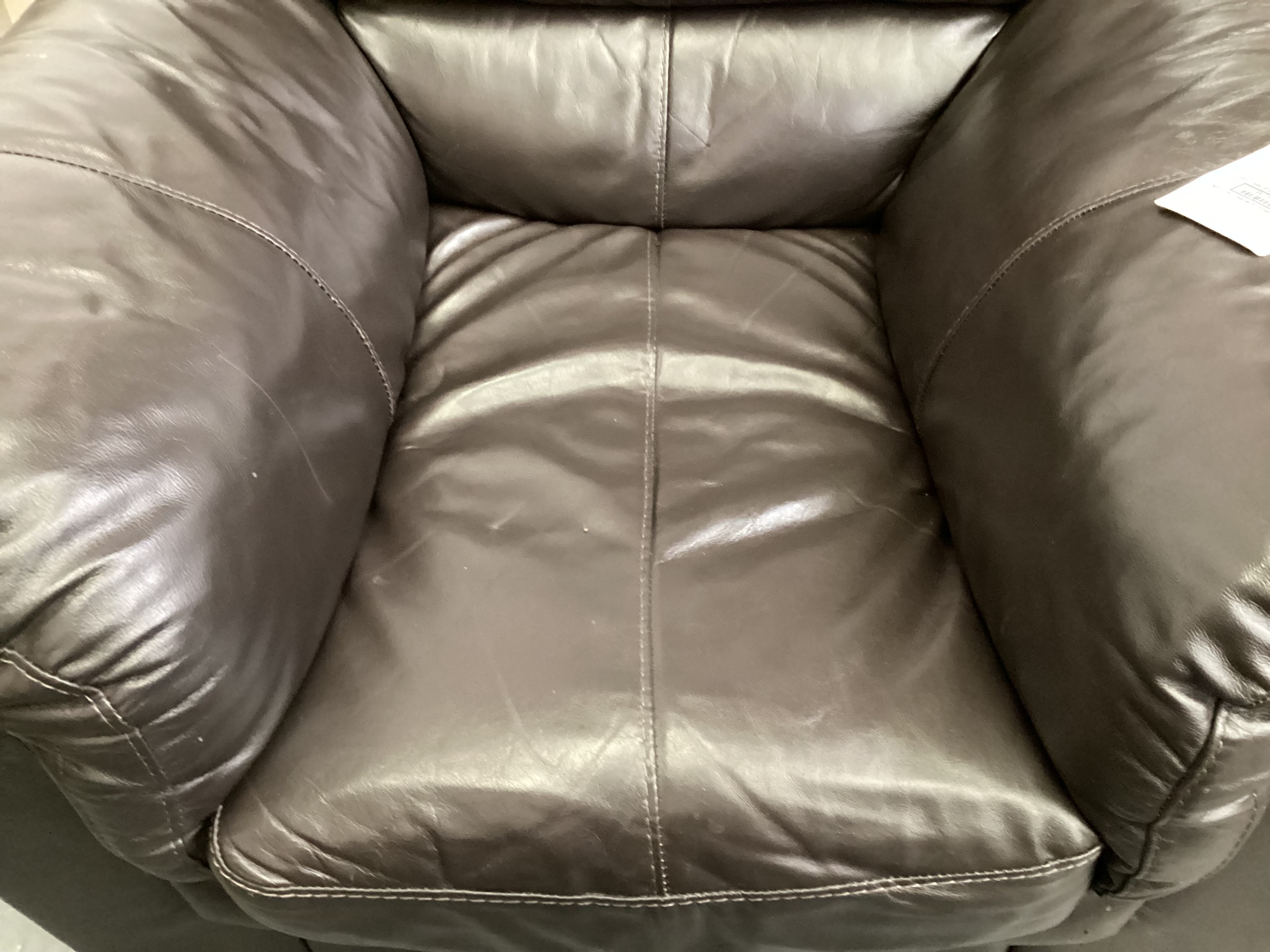 Dark Brown Leather Armchair
