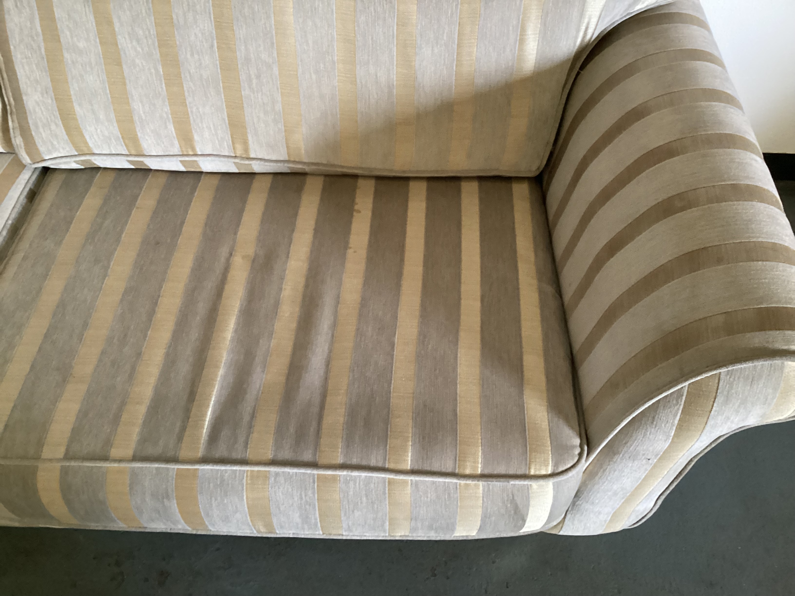  Cream/Gold 3 Seater Sofa