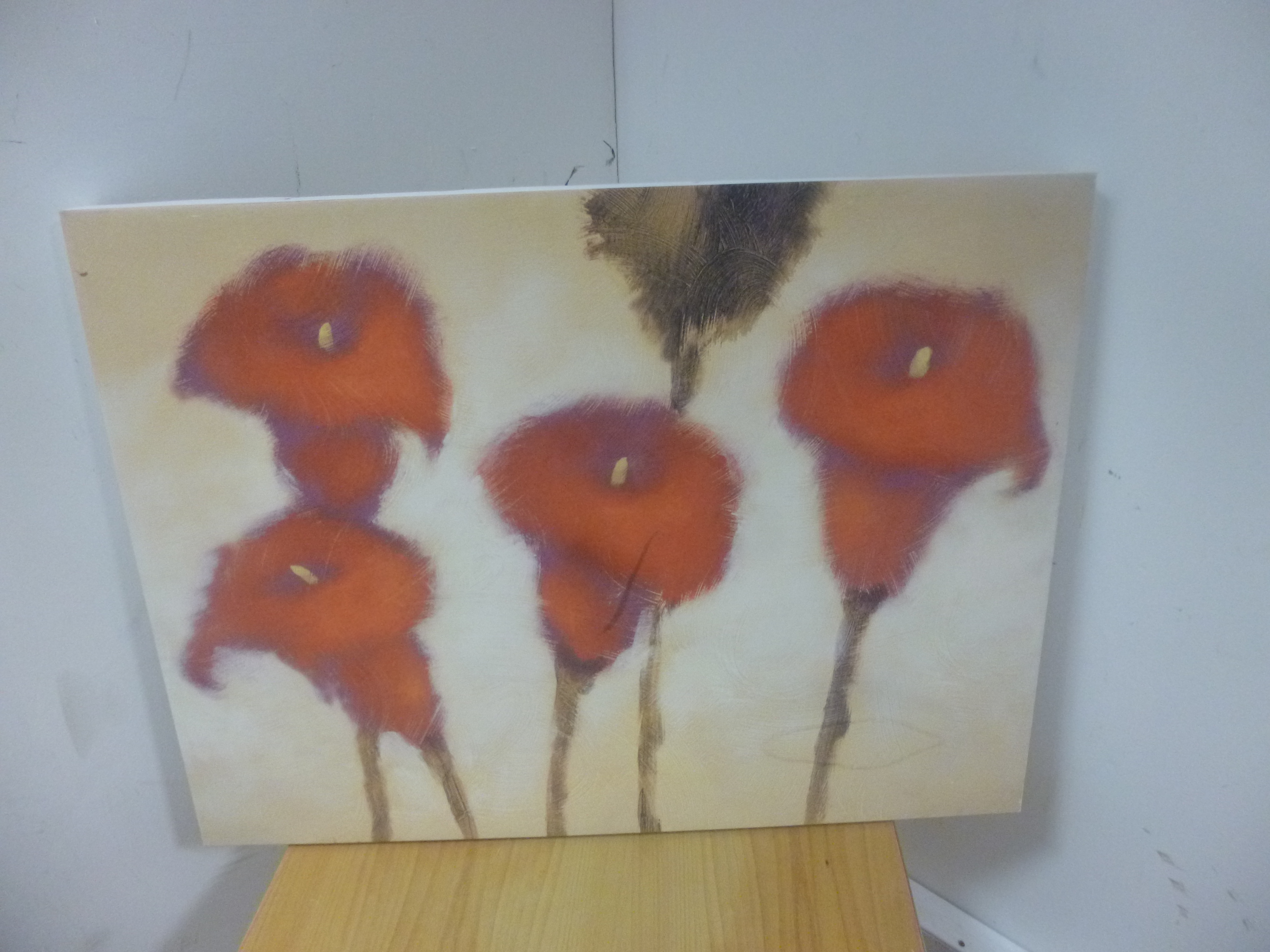 Canvas Art Work - Red Lillies