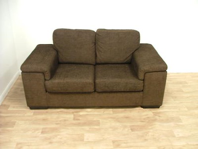 Brown Fabric 2 Seater sofa 