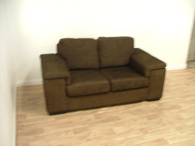 Brown Fabric 2 Seater sofa 